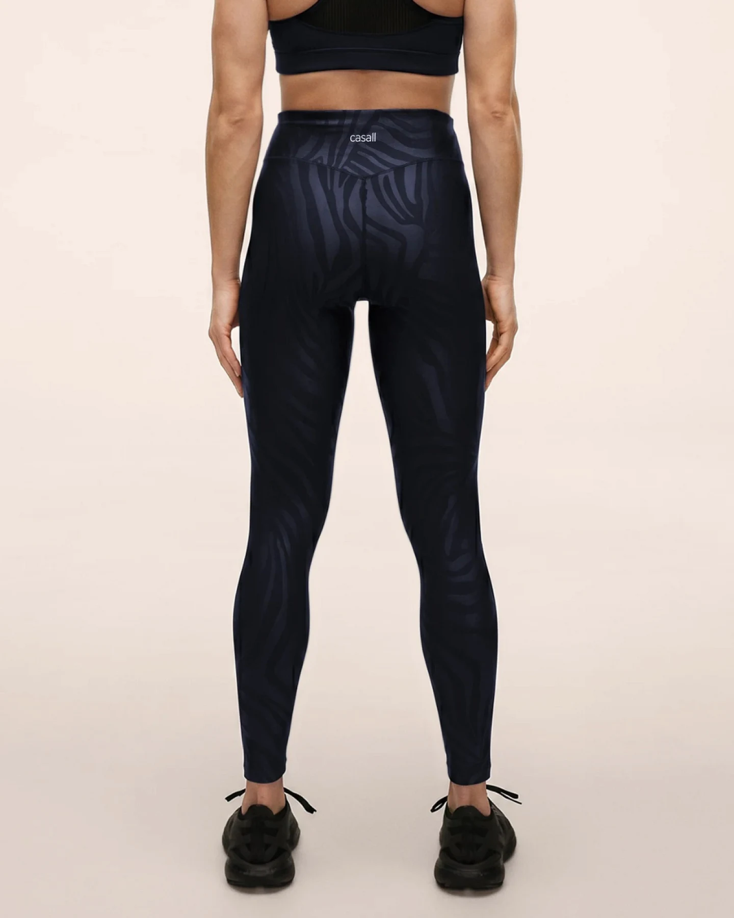Casall Heat Printed High Waist Tights - Zebra Blue S – Ansicht 2