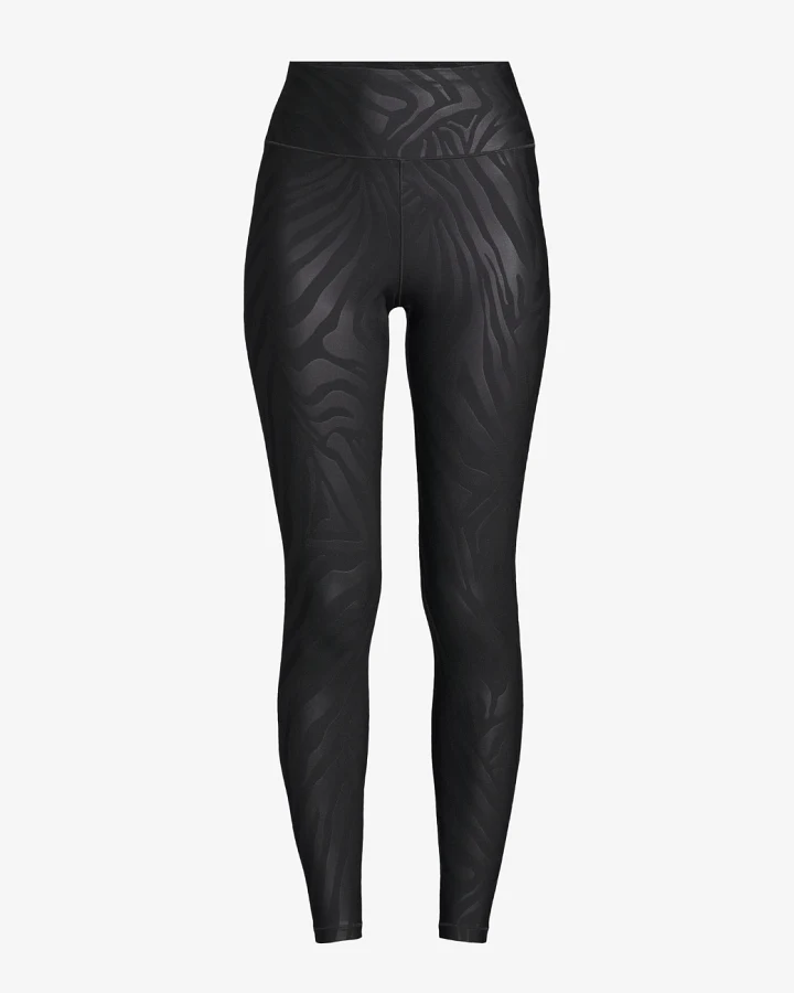 Casall Heat Printed High Waist Tights - Zebra Black L