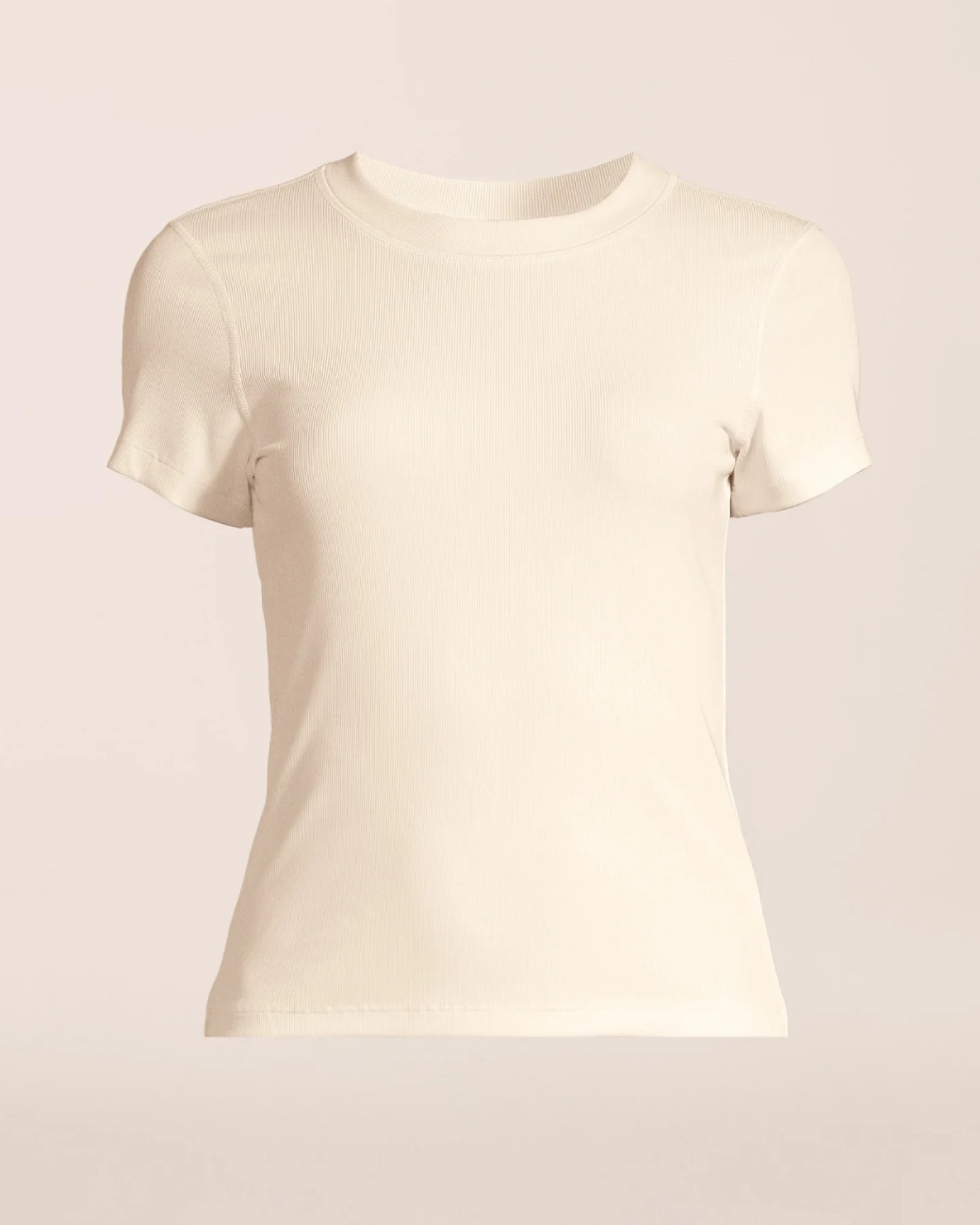 Casall Casall Defined Rib Tee - Cream L – Ansicht 4