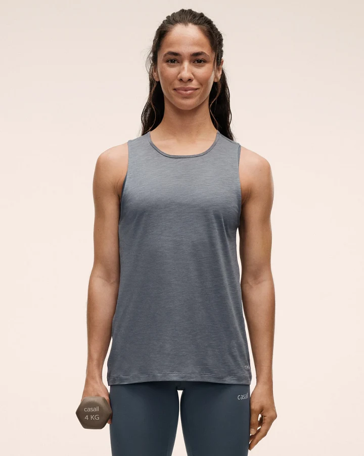Casall Soft Texture Tank - Mirage Blue L