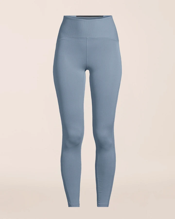 Casall Brace Rib High Waist Leggings - Mirage Blue L