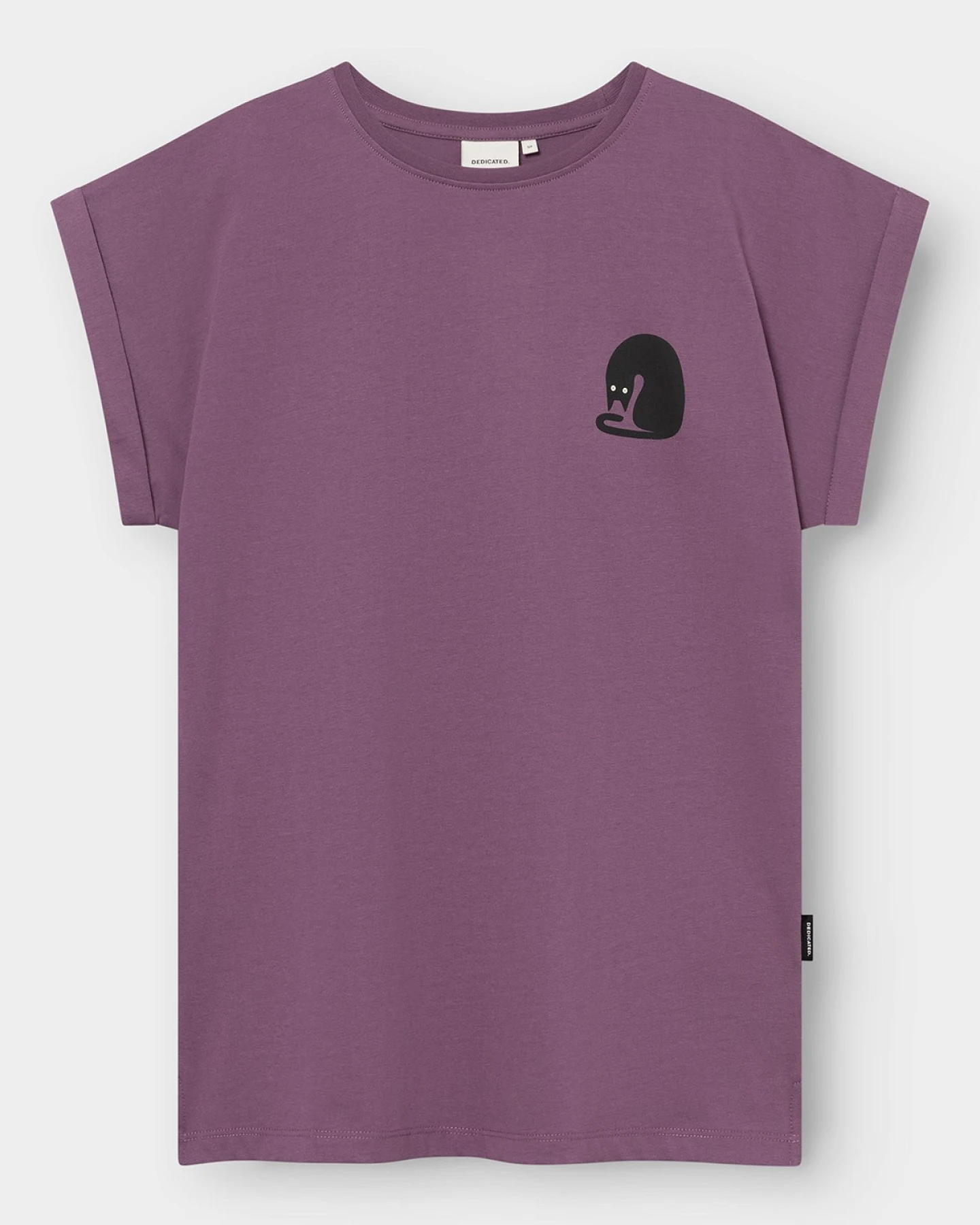 T-Shirt Visby Curious Cat Lila – Ansicht 2
