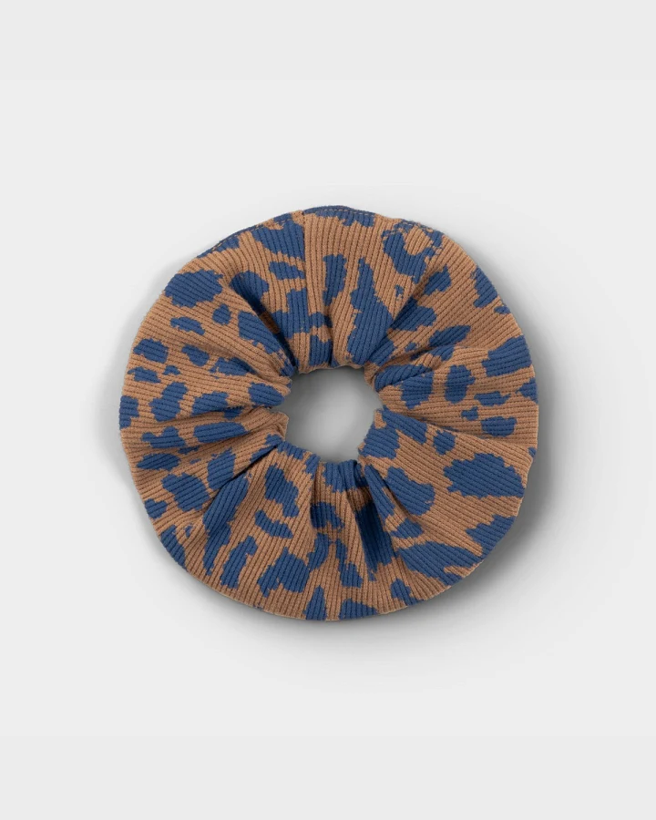 Scrunchie Rib Leopard Light Brown