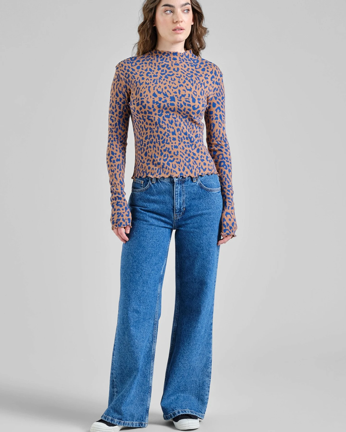 Longsleeve Ryd Rib Leopard Light Brown – Ansicht 4