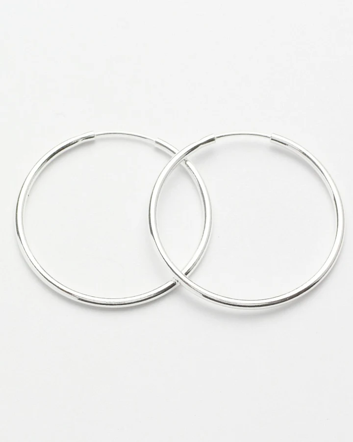 Creole Basic Hoop Silber M