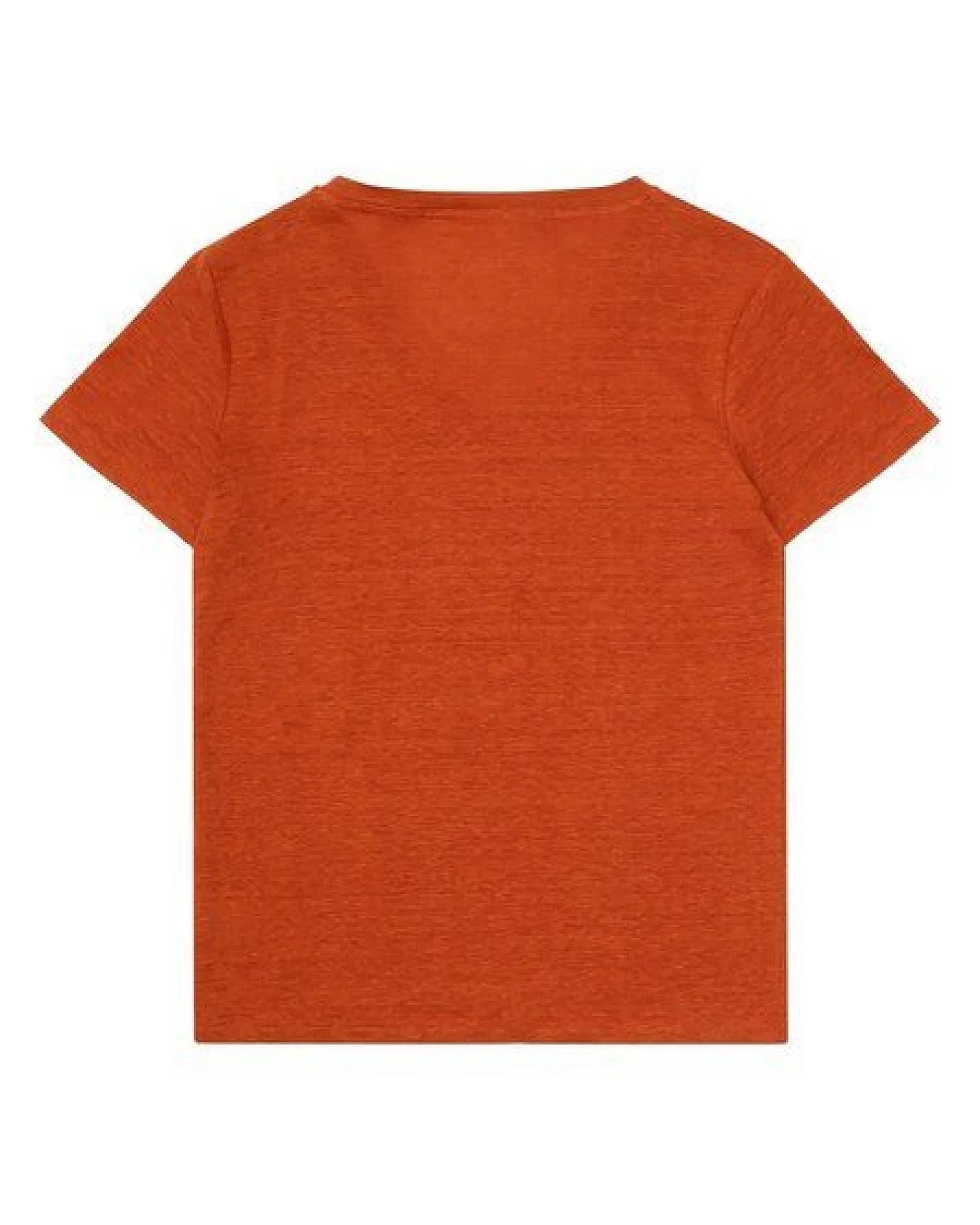 KnowledgeCotton Apparel T-Shirt mit V-Ausschnitt aus Bio-Leinen – Ansicht 4