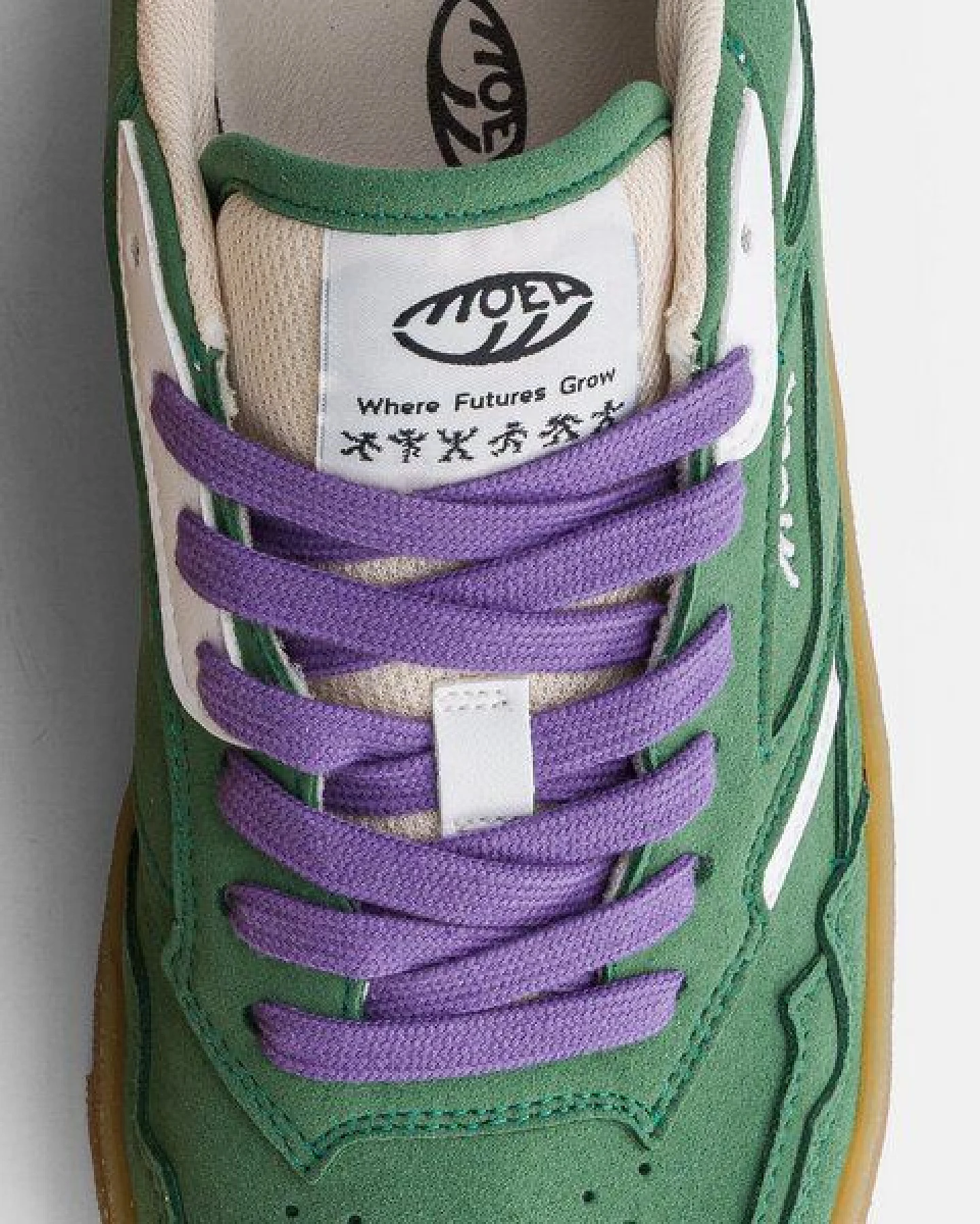 MoEa Sneakers Origin Low - Forest Suede & White - Corn – Ansicht 2