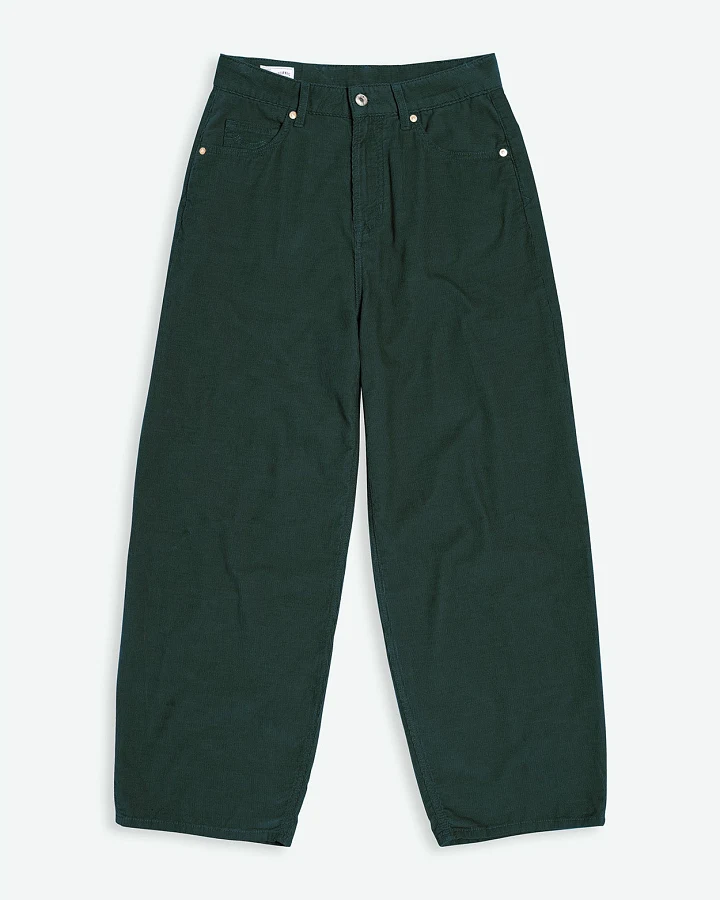 Kings of Indigo Damen vegan Kordhose Leila Dunkelgrün
