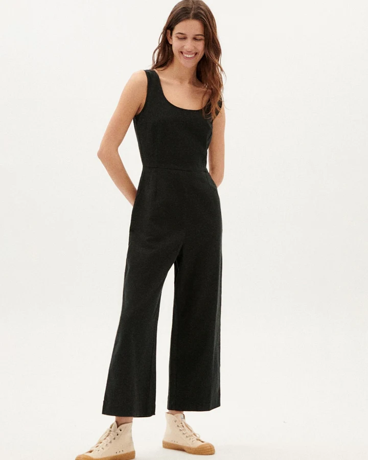 Thinking MU Damen vegan Jumpsuit Rafflesia Schwarz