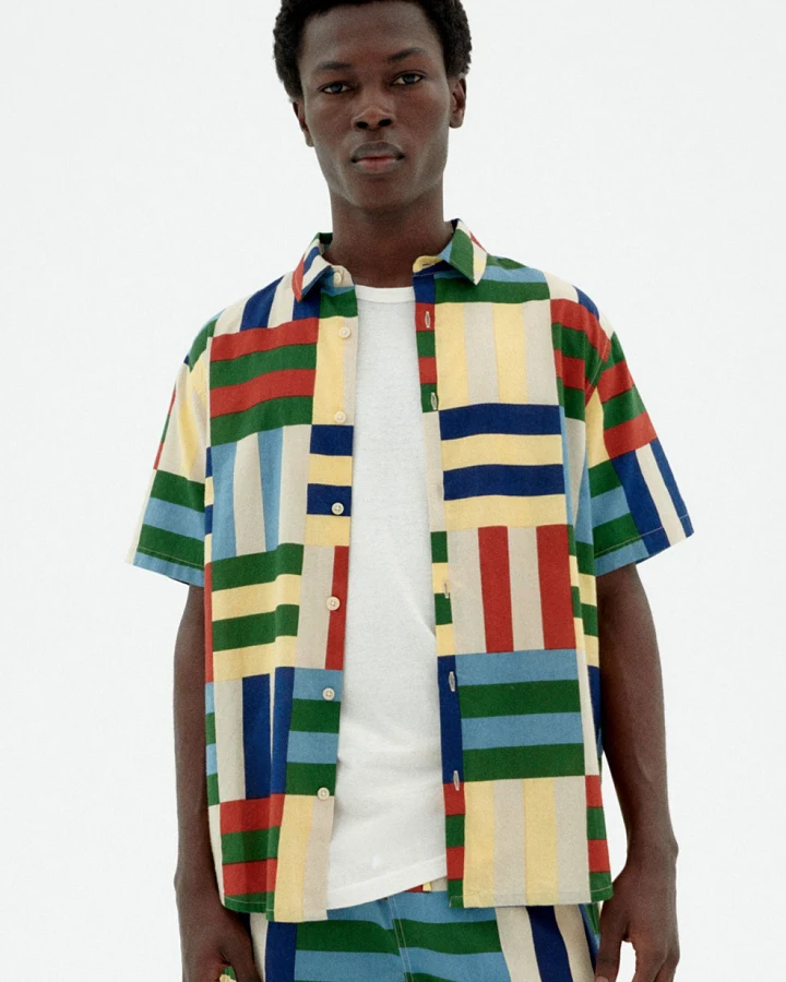 Thinking MU Herren vegan Hemd Tom Field Check