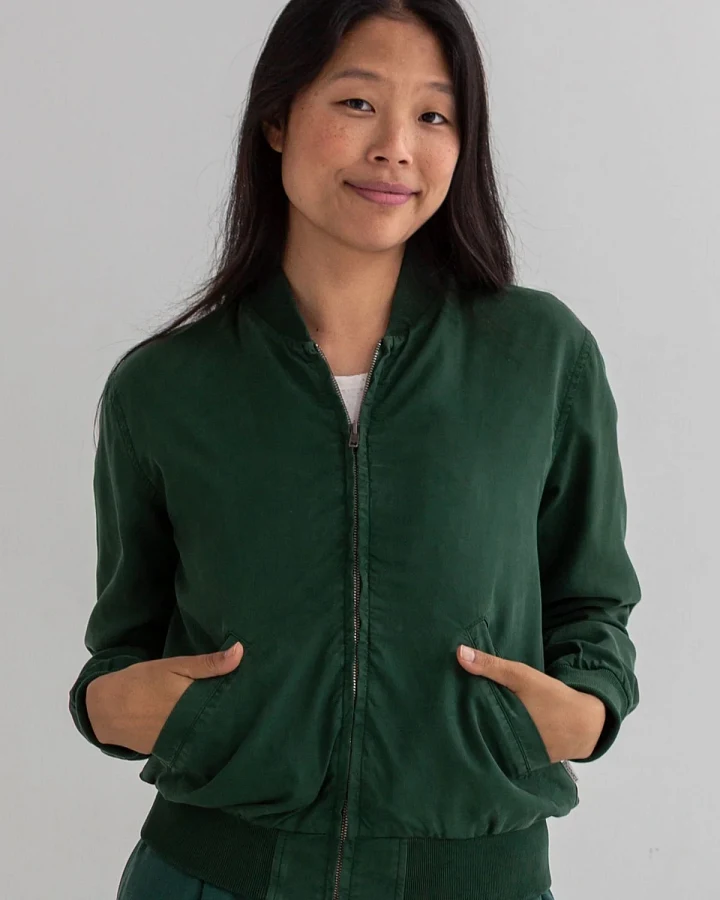 TWOTHIRDS Damen vegan Jacke Vulcano Dunkelgrün