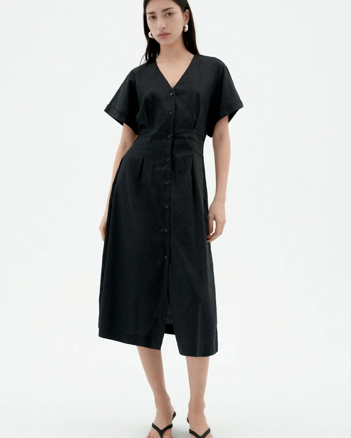 Thinking MU Damen vegan Kleid Laura Schwarz