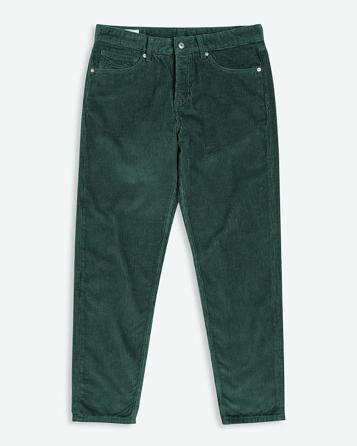 Kings of Indigo Herren vegan Kordhosen Sushan Dunkelgrün