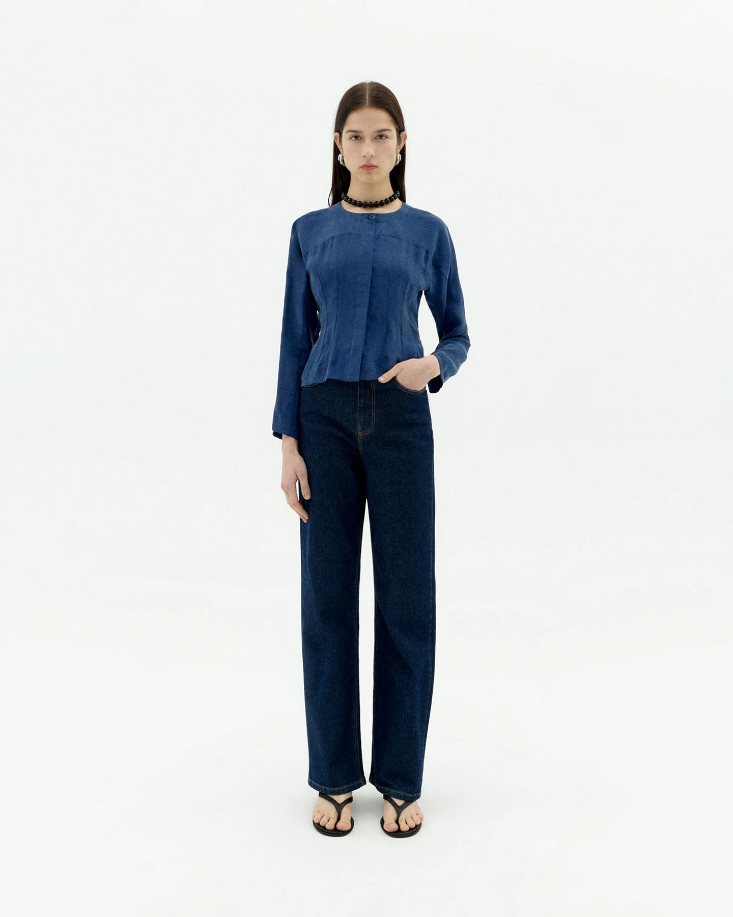 Thinking MU Damen vegan Hemd Briana Blau – Ansicht 2