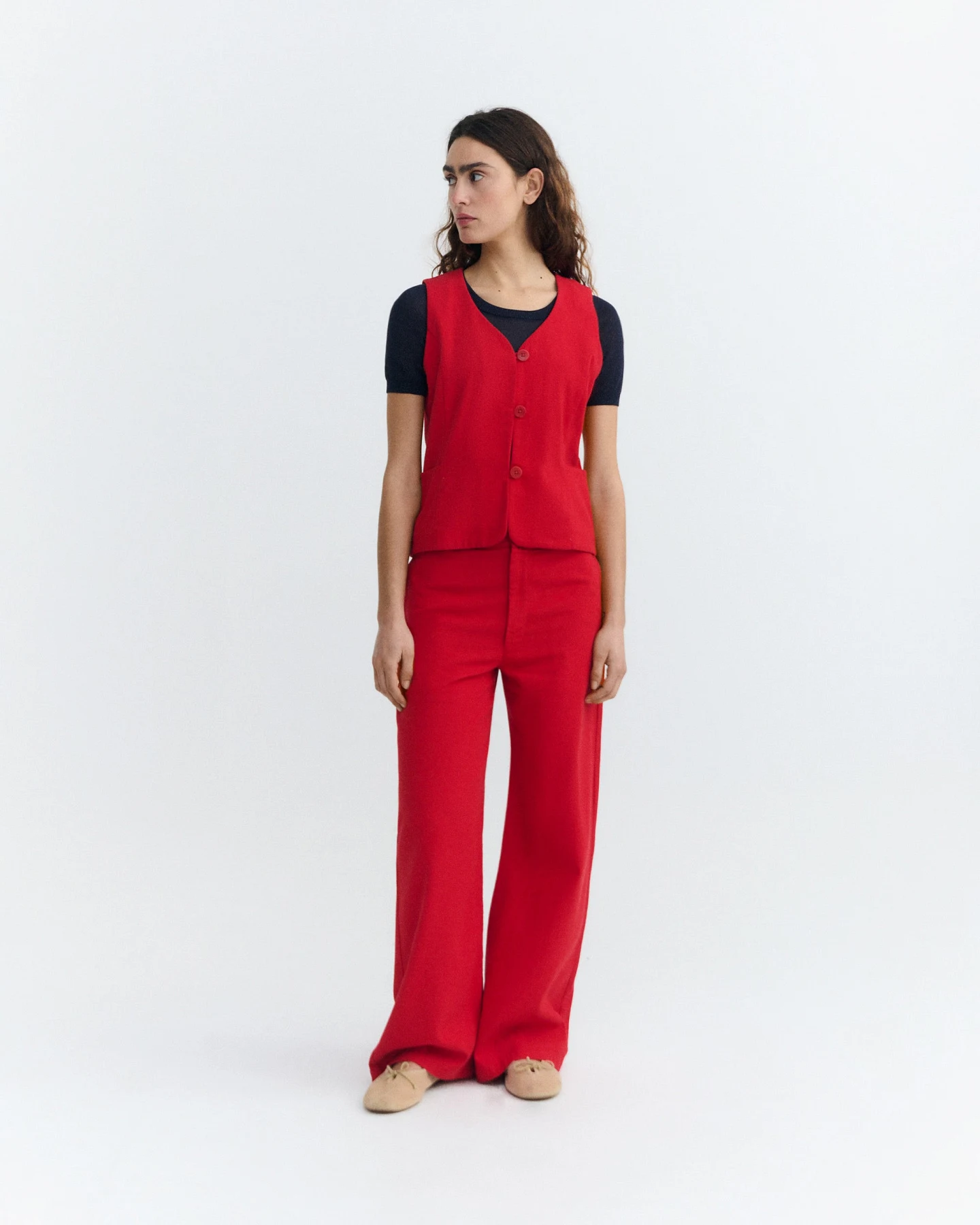 Thinking MU Damen vegan Hose Karina Rot – Ansicht 2