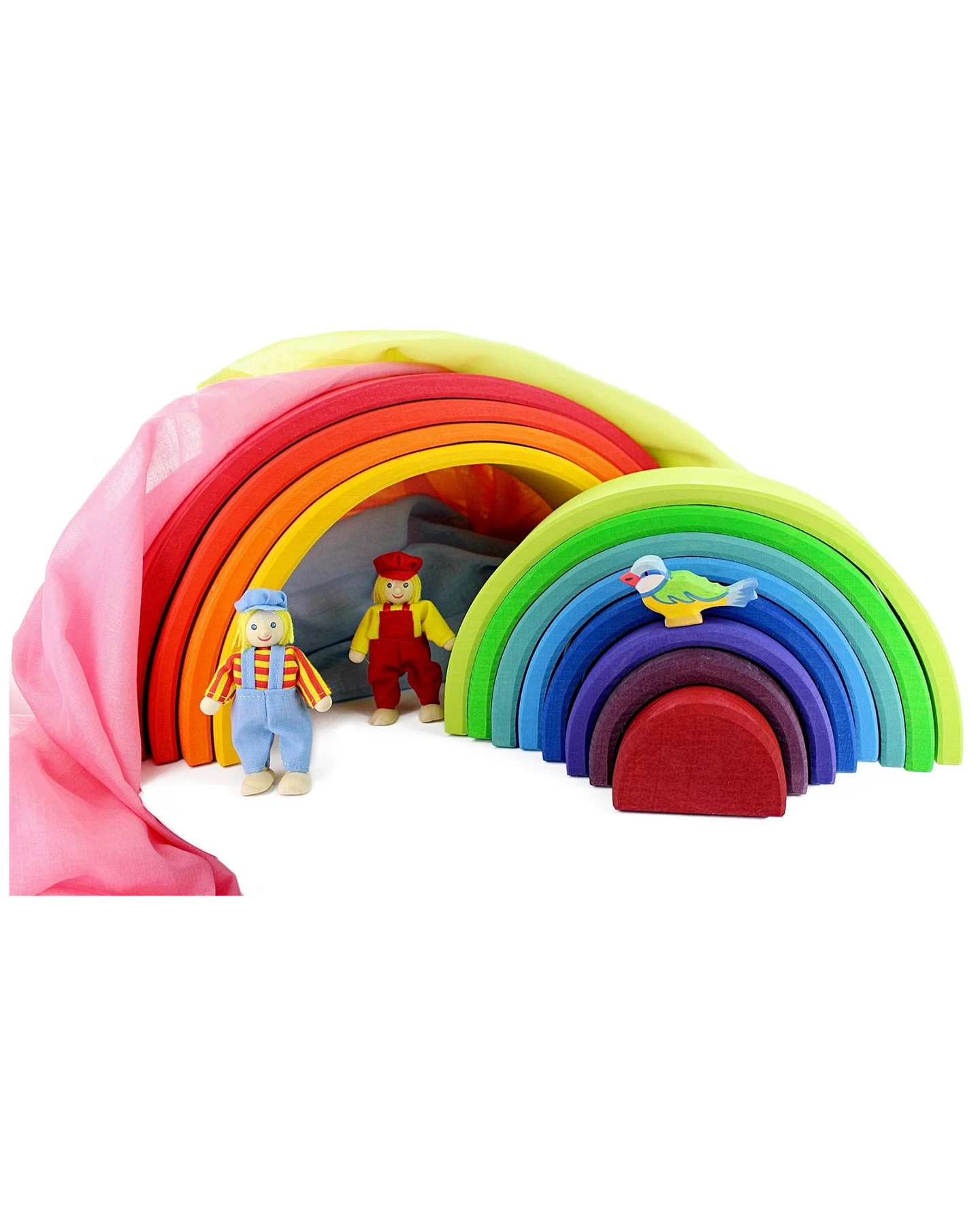 Spieltücher Bio-Baumwolle 8er-Set, 50 x 50 cm pastell – Ansicht 2