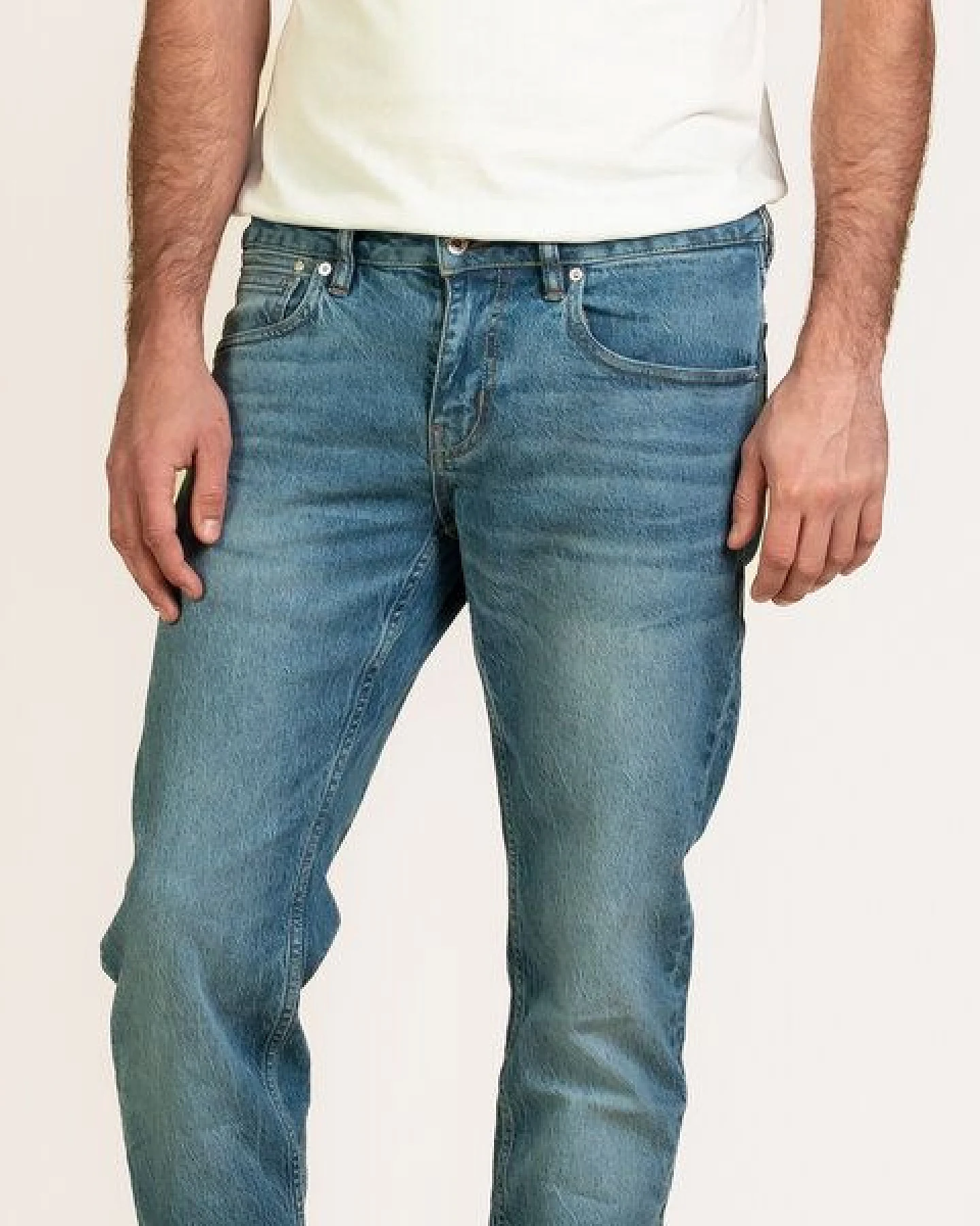 Kuyichi Herren Jeans Nick Straight aus 99% Bio-Baumwolle (Rebel Blue) – Ansicht 4