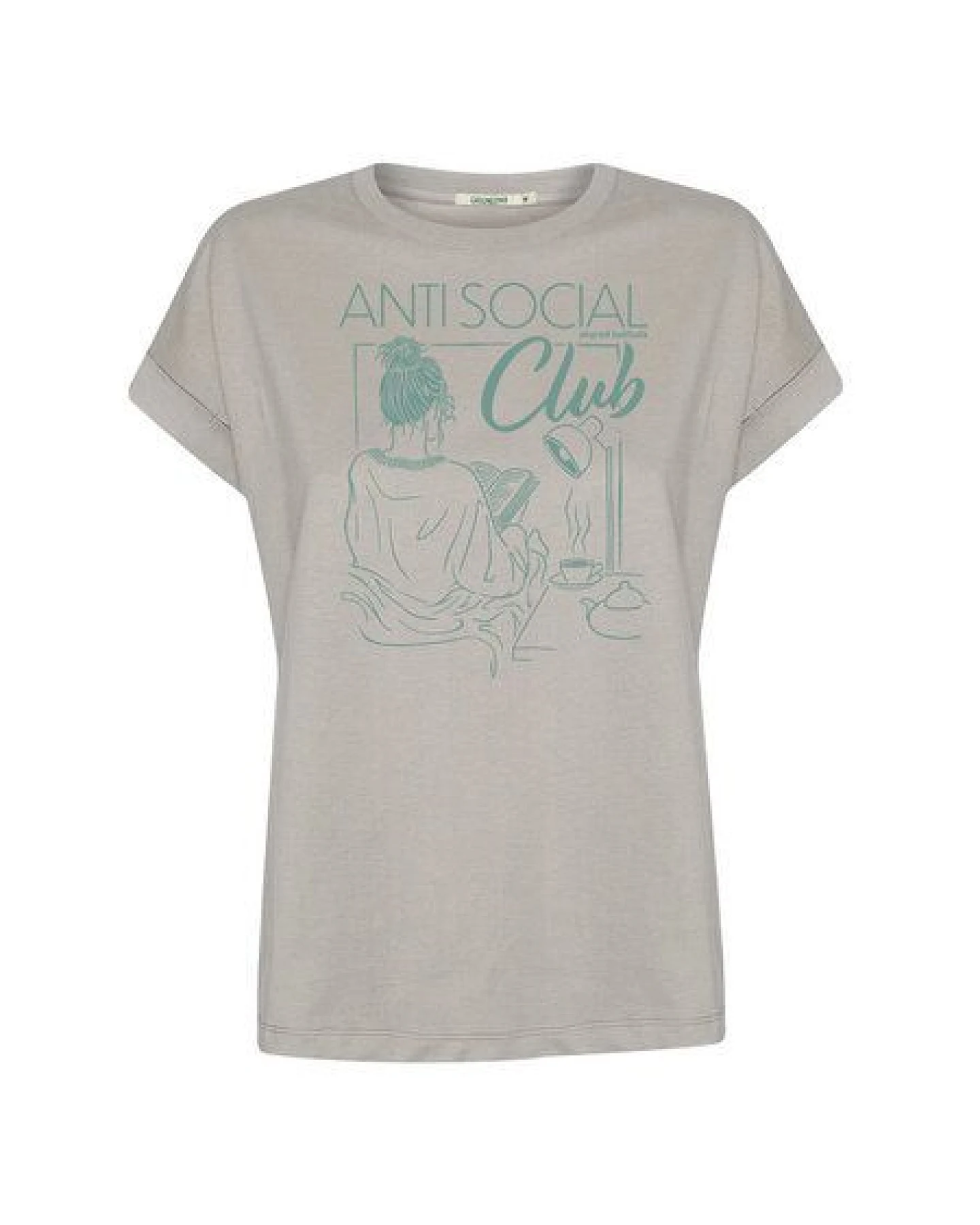 GREENBOMB Anti Social Loony - Sportliches T-Shirt aus Bio-Baumwolle mit Rollup Sleeve / hochwertiger Print / GOTS / Fair & Vegan – Ansicht 4