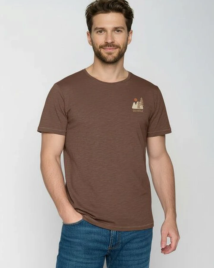 GREENBOMB Wild Pines Spice - Sportliches T-Shirt aus Bio-Baumwolle / hochwertiger Print / GOTS / Fair & Vegan