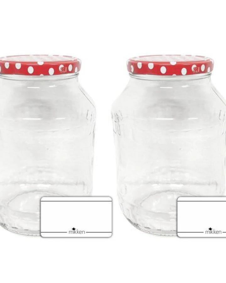 mikken Große Einmachgläser 2650 ml Vorratsgläser mit Deckel (TO100)