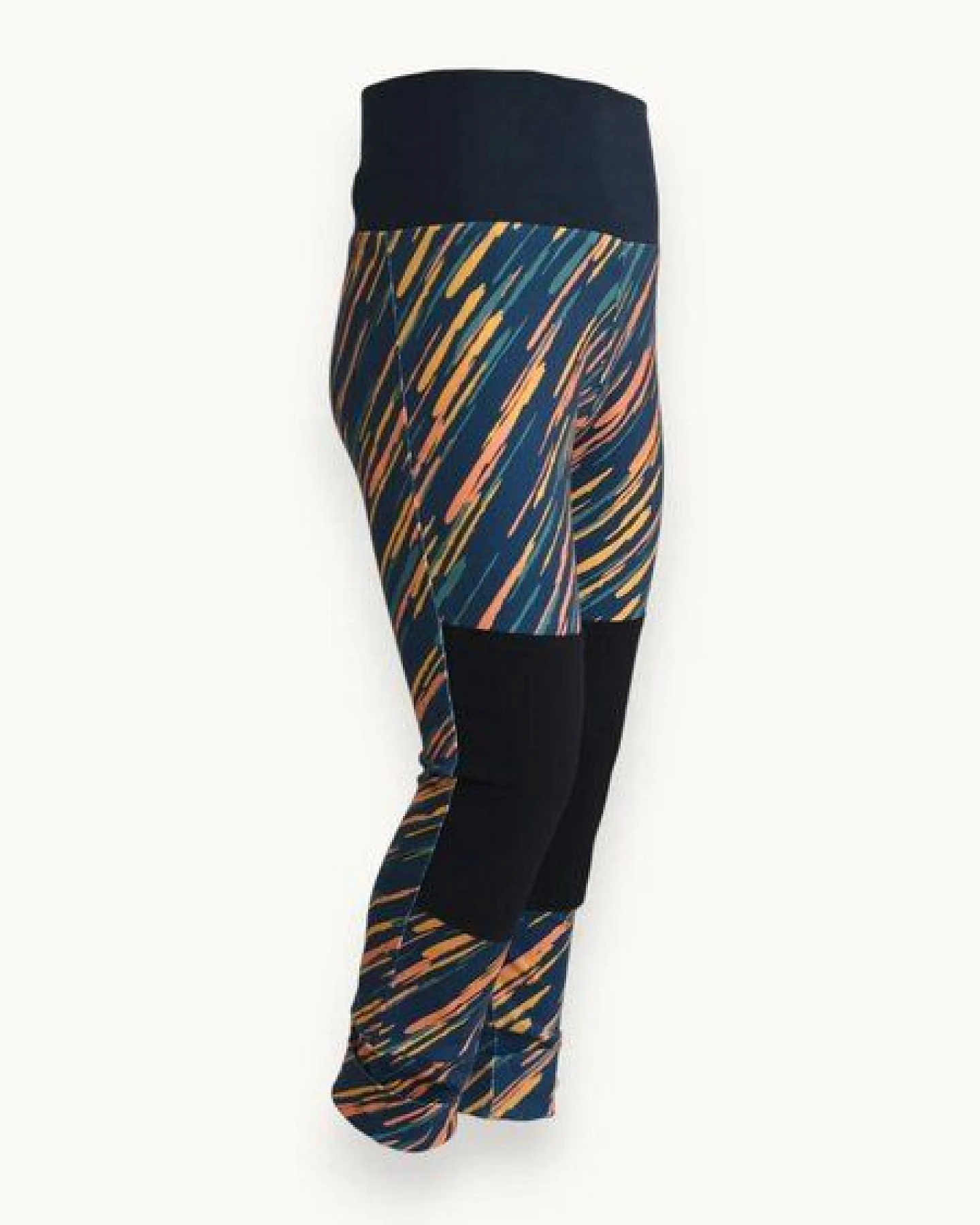 Babbily Mitwachs-Leggings Kinder Bio GOTS - Komfortbund, verstärkte Knie - Kunterbunt – Ansicht 3
