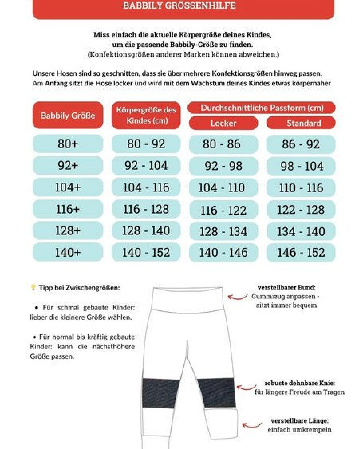 Babbily Robuste mitwachsende Leggings aus Bio-Baumwolle – Ansicht 4