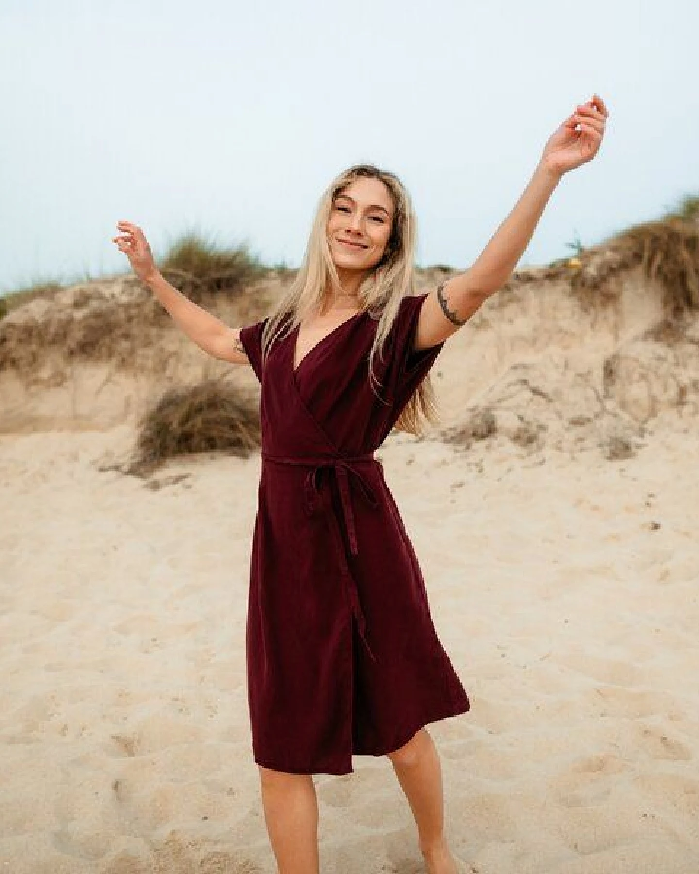 NORDLICHT Damen Wickelkleid Tilda aus 100% Tencel – Ansicht 3