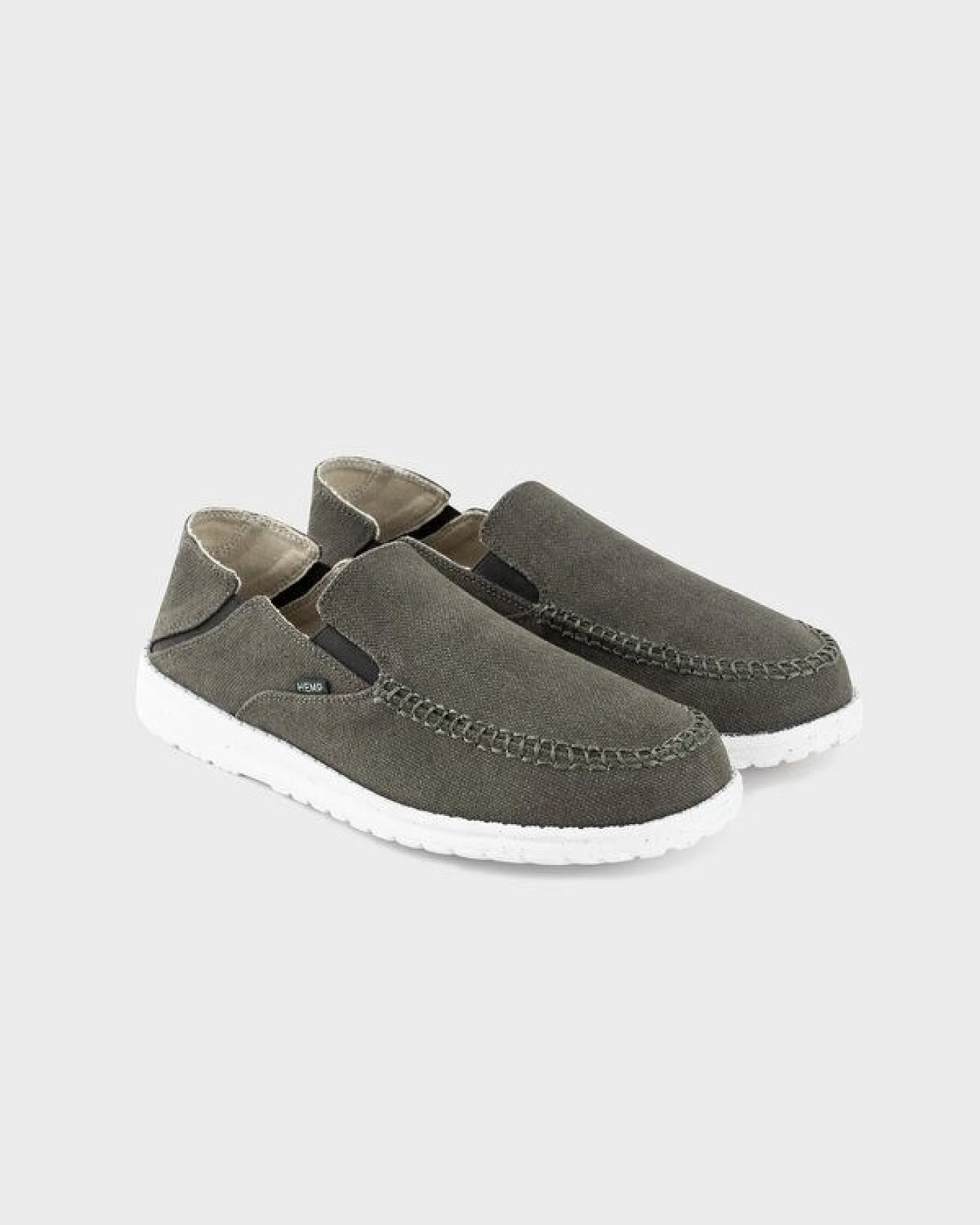 8000Kicks SunSlide Hanf-Slipper in Dunkelgrün – Ansicht 2