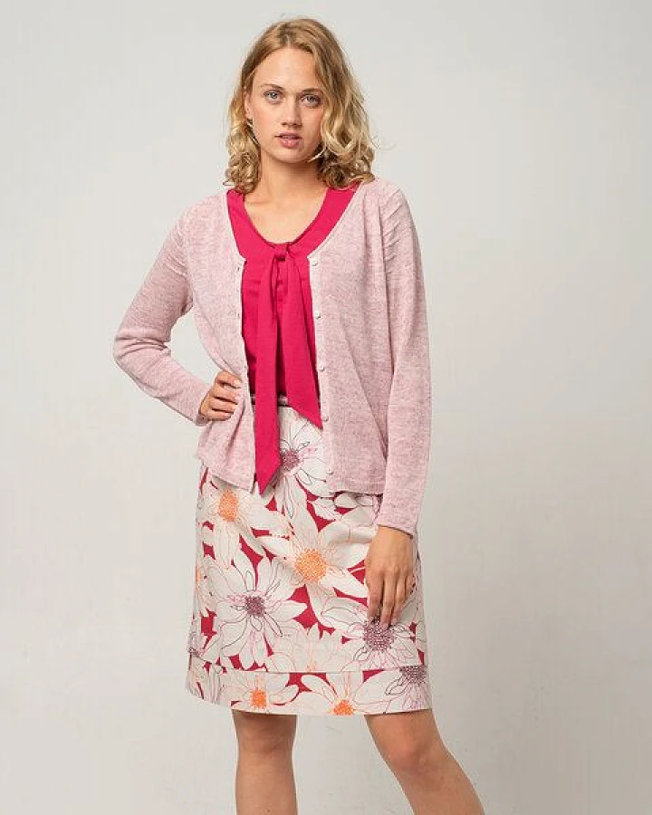 Alma & Lovis Strickjacke aus Bio-Baumwolle und Leinen