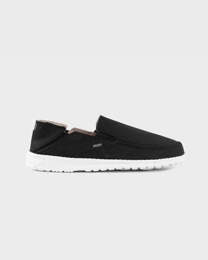 8000Kicks SunSlide Hanf-Slipper in Schwarz