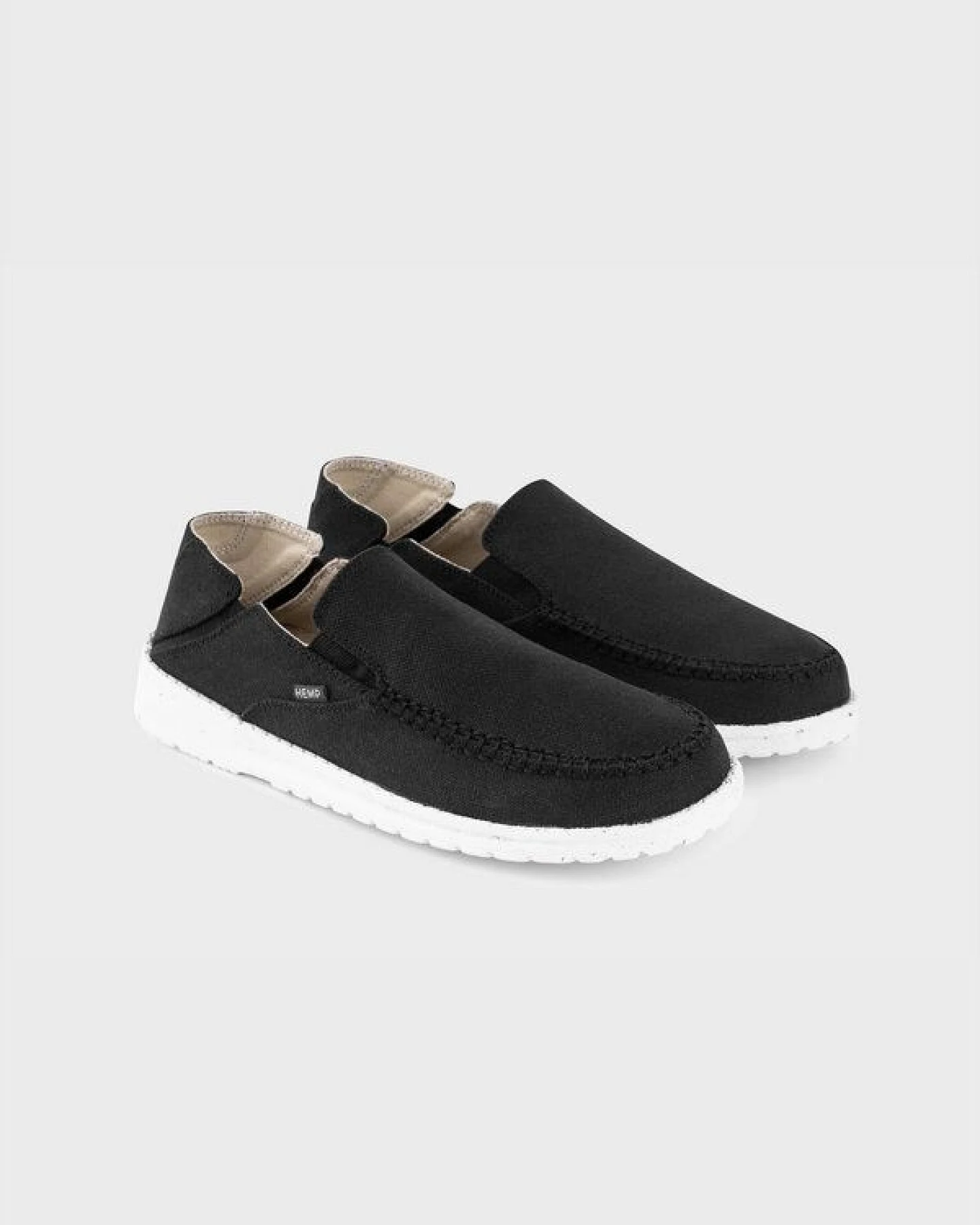 8000Kicks SunSlide Hanf-Slipper in Schwarz – Ansicht 2