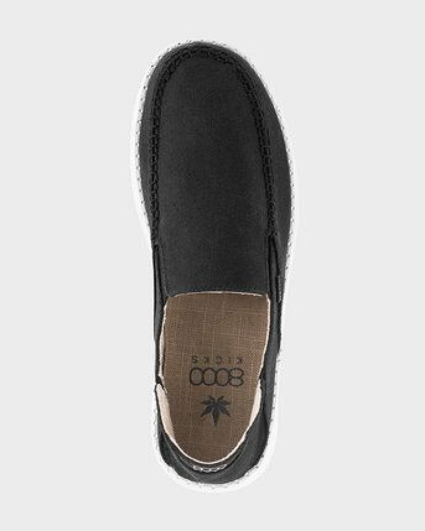 8000Kicks SunSlide Hanf-Slipper in Schwarz – Ansicht 3