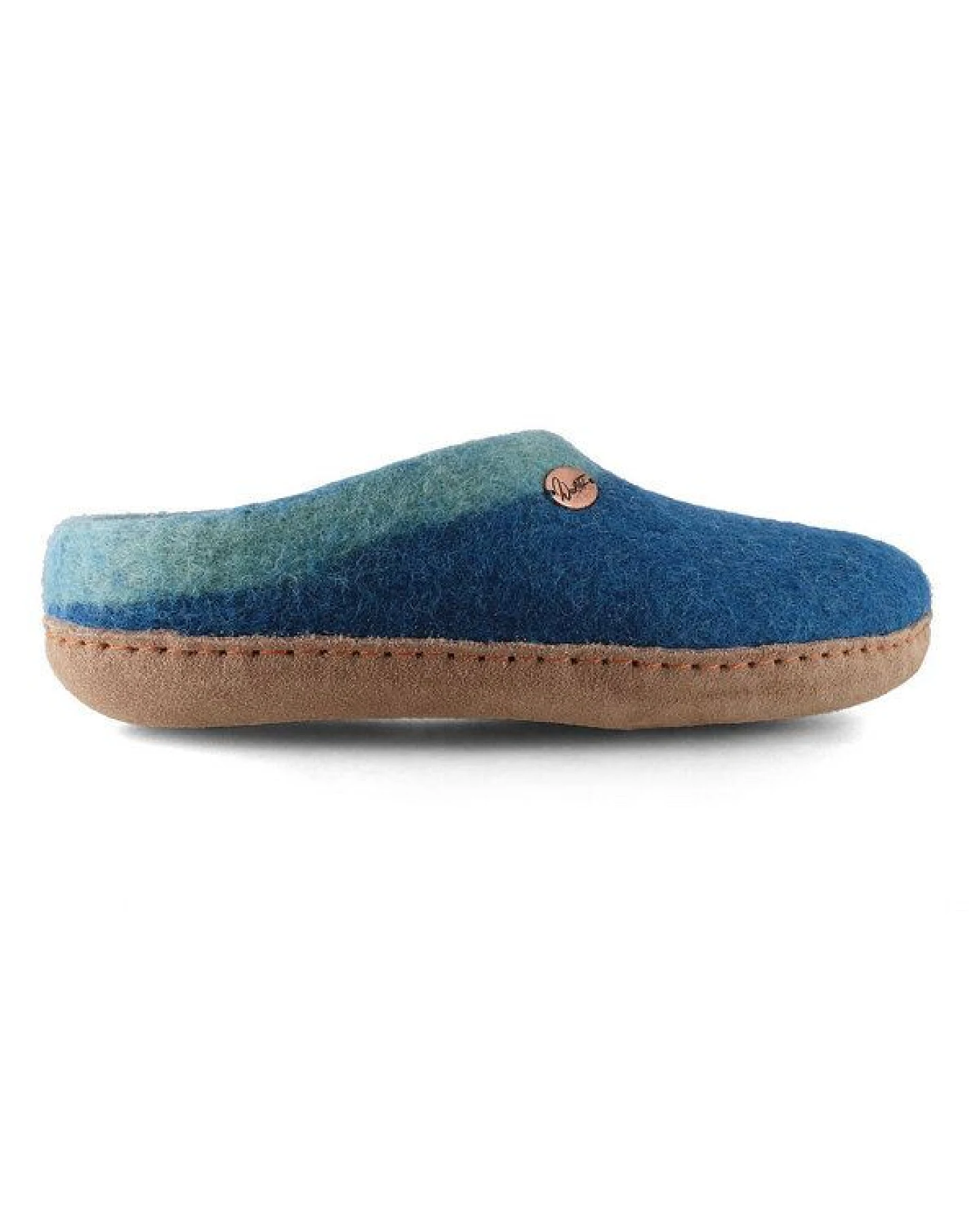 WoolFit Sherpa Barfuß-Hausschuhe unisex Filz-Pantoffeln mit Ledersohle, nachhaltig aus 100% Wolle – Ansicht 2