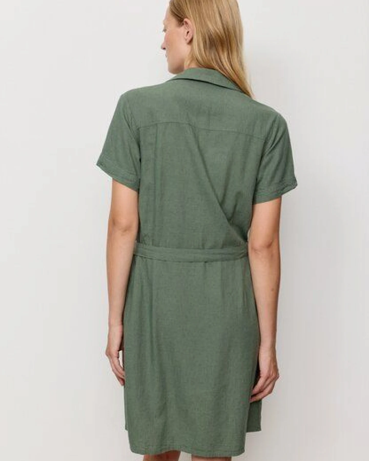 Damen Kleid aus Leinen und LENZING ECOVERO Viskose Mix - YUCCA - recolution – Ansicht 4