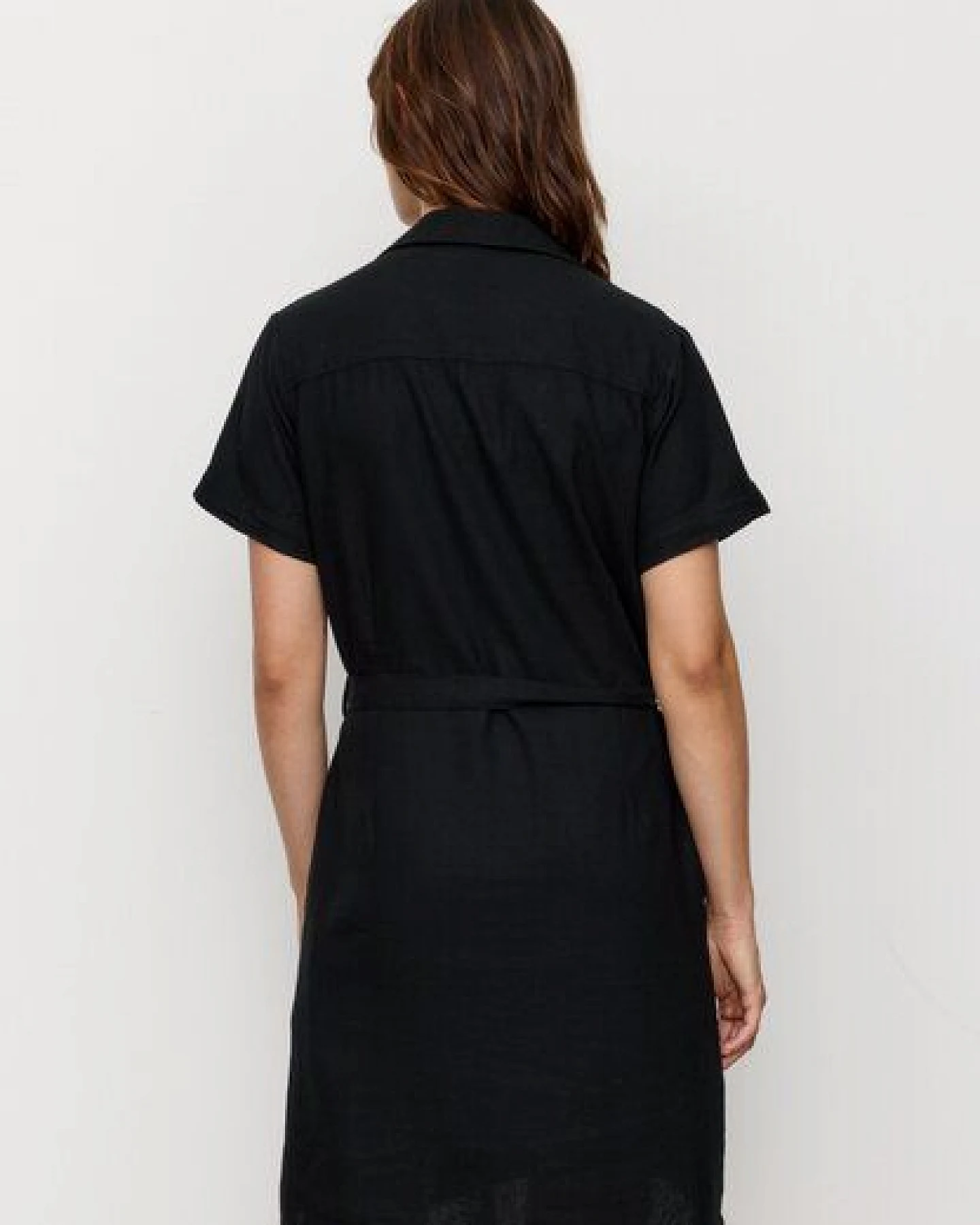Damen Kleid aus Leinen und LENZING ECOVERO Viskose Mix - YUCCA - recolution – Ansicht 3
