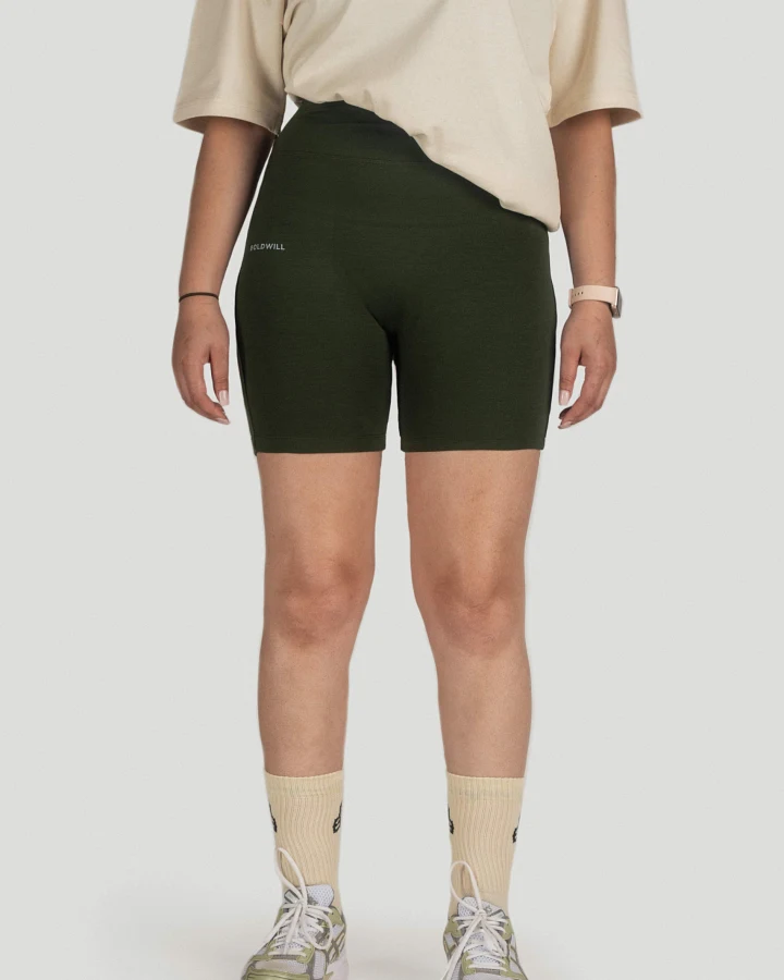 Boldwill Damen vegan Bikershorts In Tannengrün