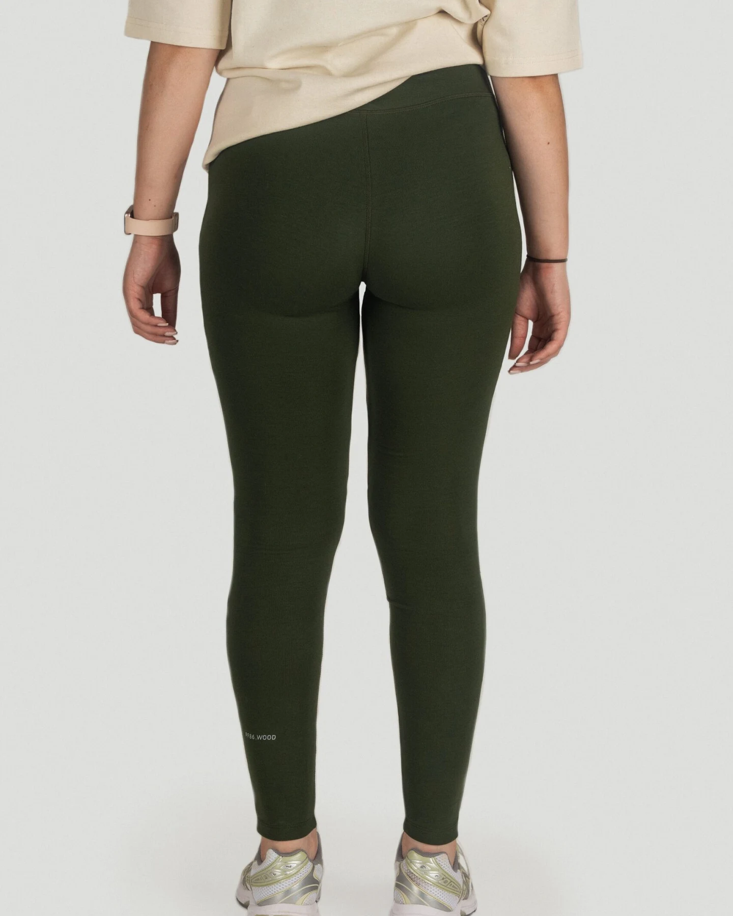 Boldwill Damen vegan Leggings In Tannengrün – Ansicht 2