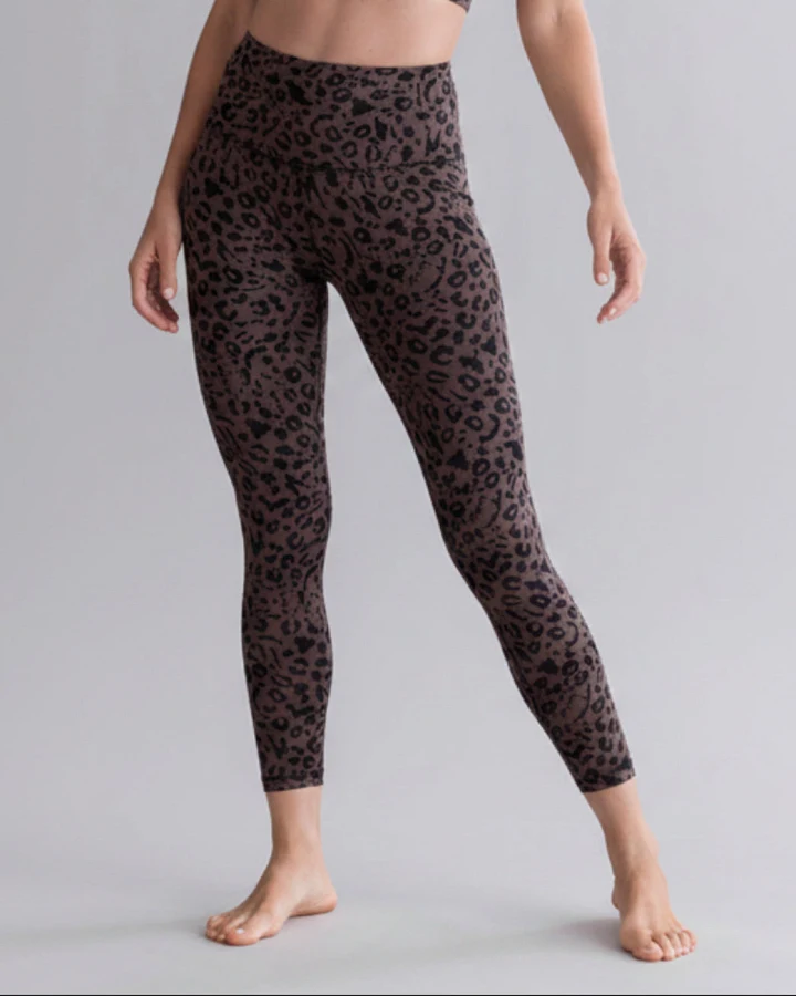 Hey Honey Leggings Cropped Mono Leo - Soft Brown