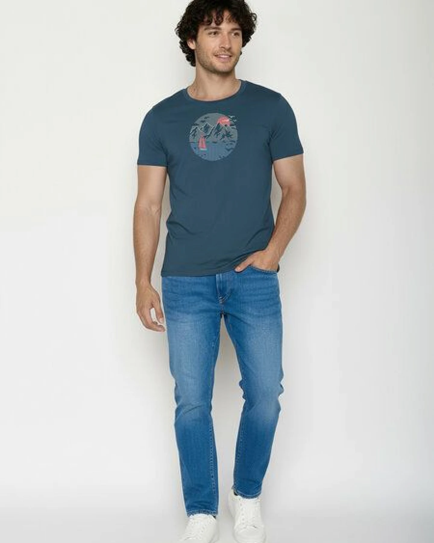 GREENBOMB Sail Circle Guide - Sportliches T-Shirt aus Bio-Baumwolle / hochwertiger Print / GOTS / Fair & Vegan – Ansicht 3