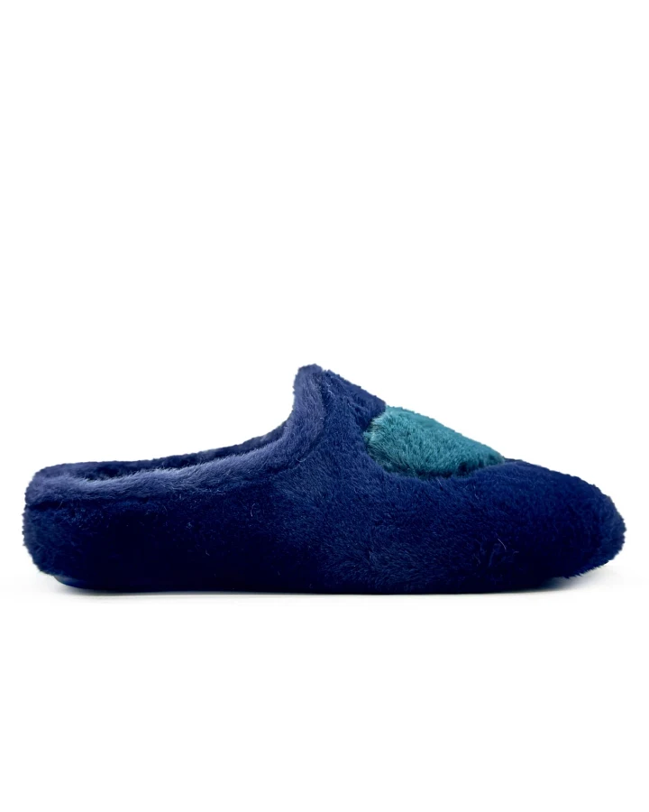 thies Damen vegan Hausschuhe Rec Heart Navy