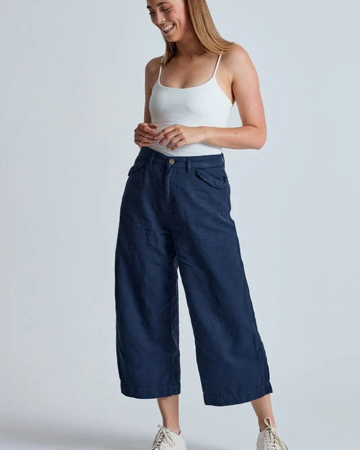 Leinen-Baumwoll Culotte Modell: Betty