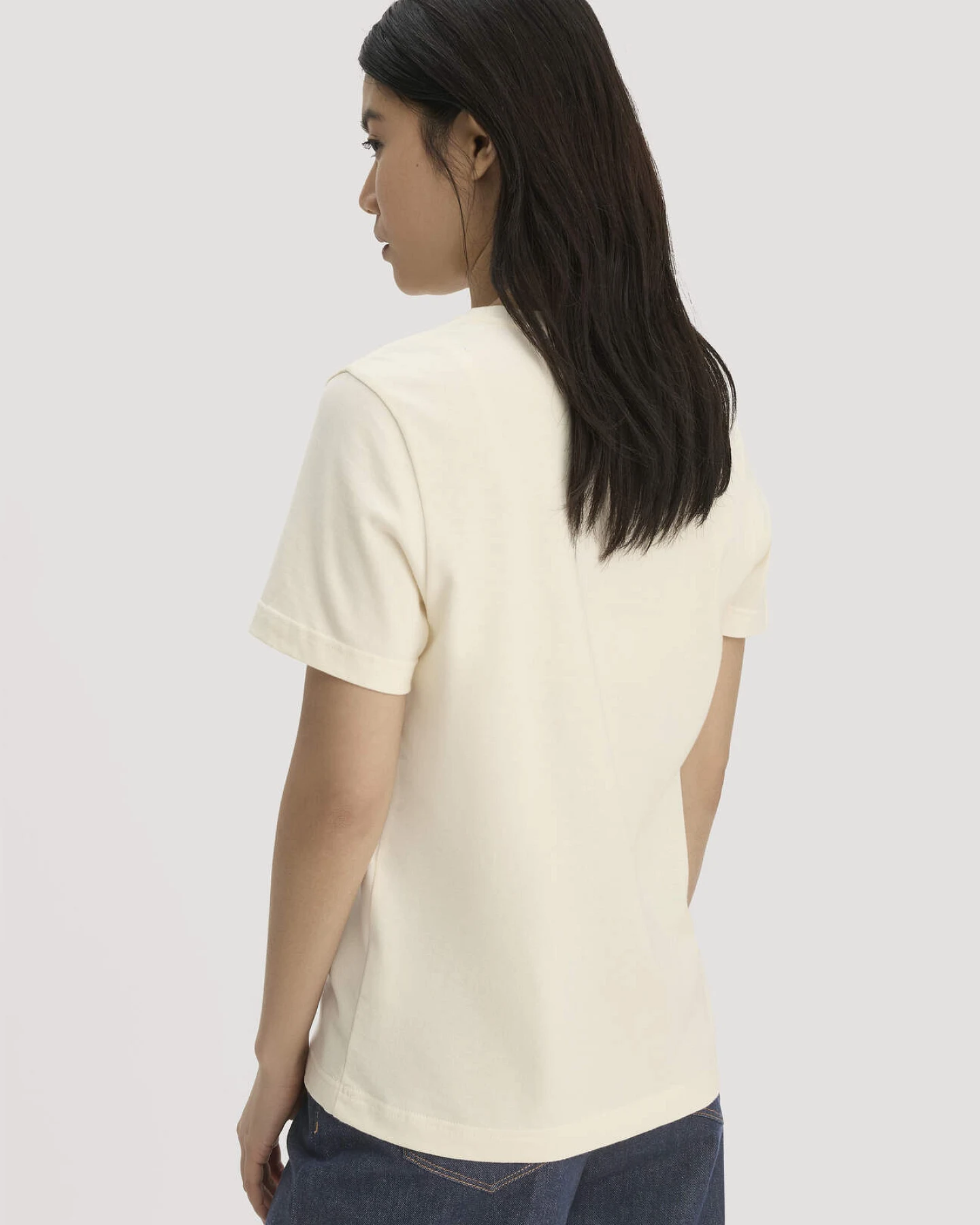 hessnatur Damen Heavy T-Shirt Relaxed aus Bio-Baumwolle - natur - Größe 44 – Ansicht 3