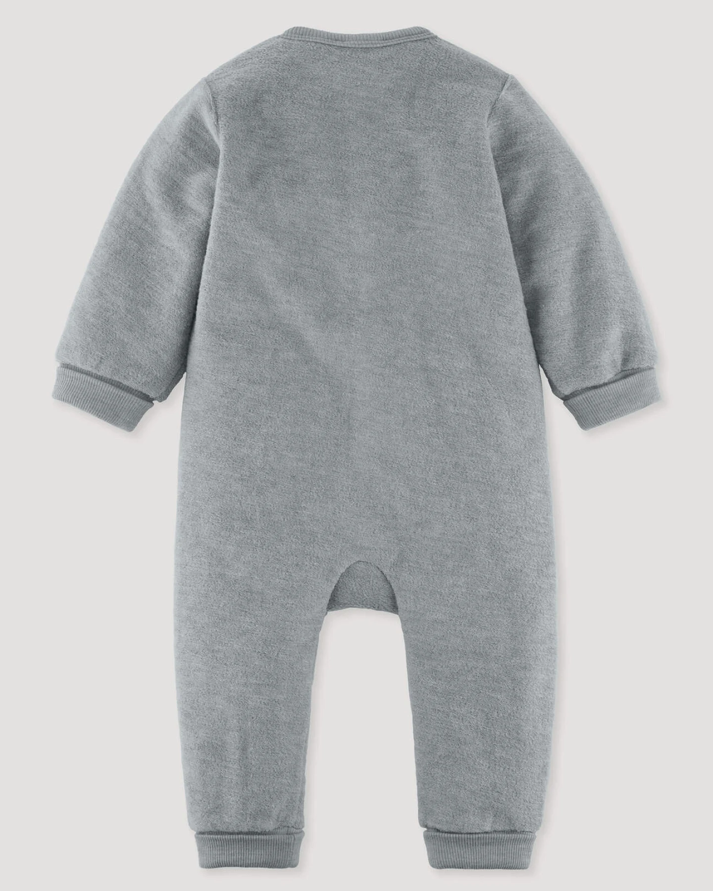 hessnatur Baby Wollfrottee Overall aus Bio-Merinowolle - blau - Größe 62/68 – Ansicht 2
