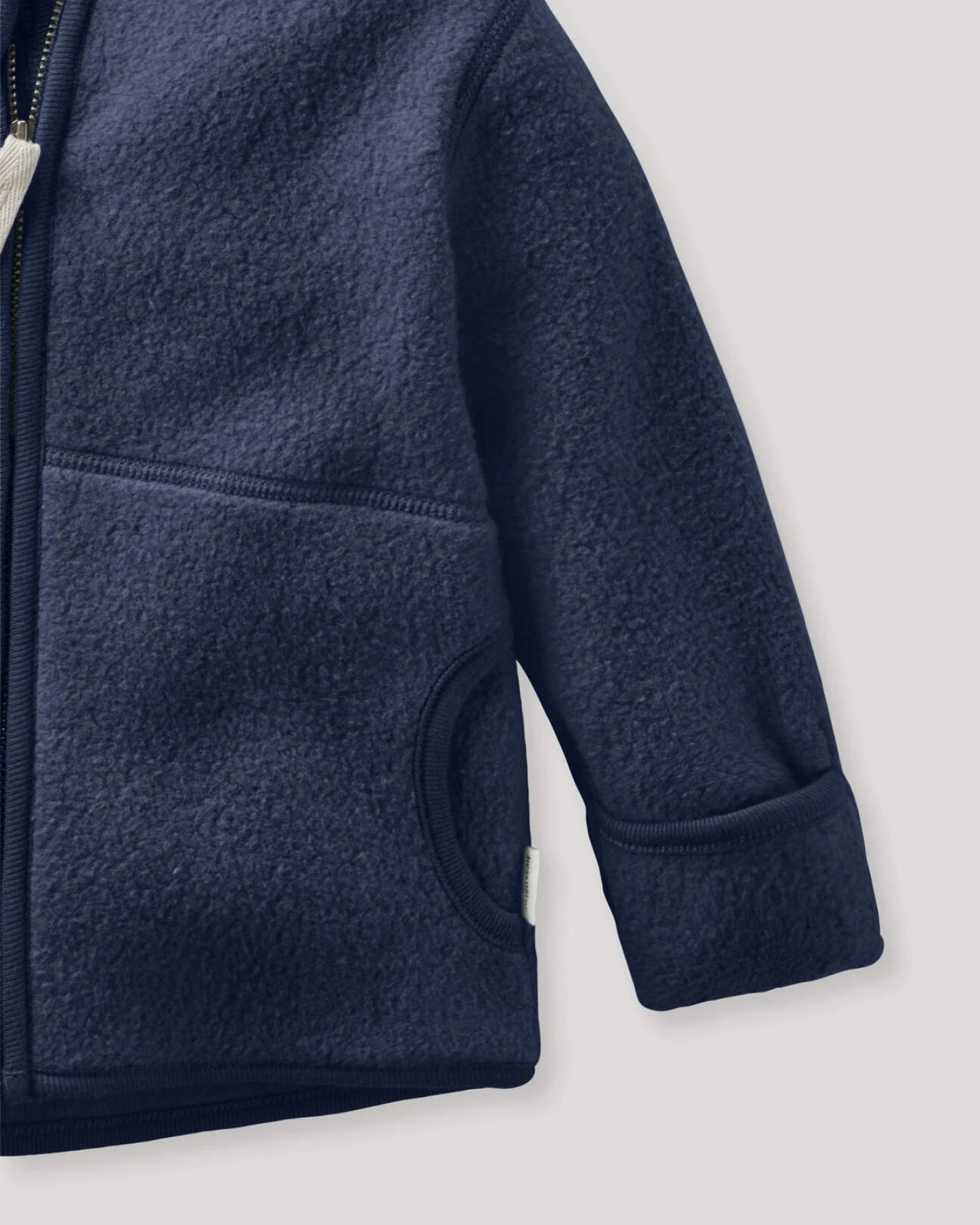 hessnatur Baby Fleece Jacke aus Bio-Baumwolle - blau - Größe 74/80 – Ansicht 3