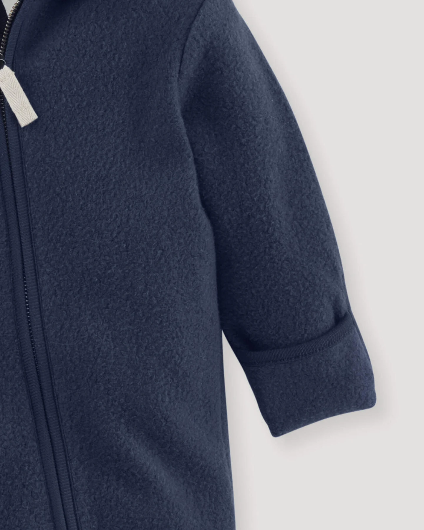 hessnatur Baby Fleece Overall aus Bio-Baumwolle - blau - Größe 50/56 – Ansicht 3