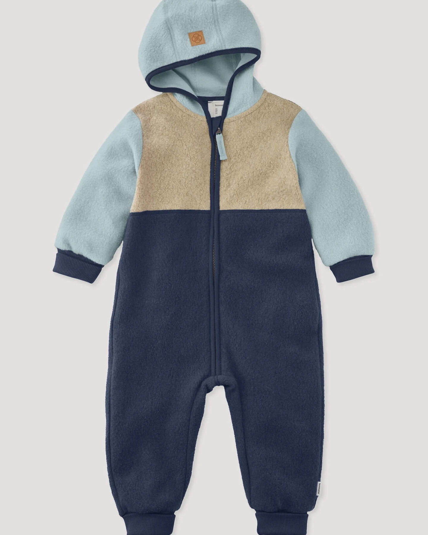 hessnatur Baby Fleece Overall aus Bio-Baumwolle - blau - Größe 62/68 – Ansicht 2