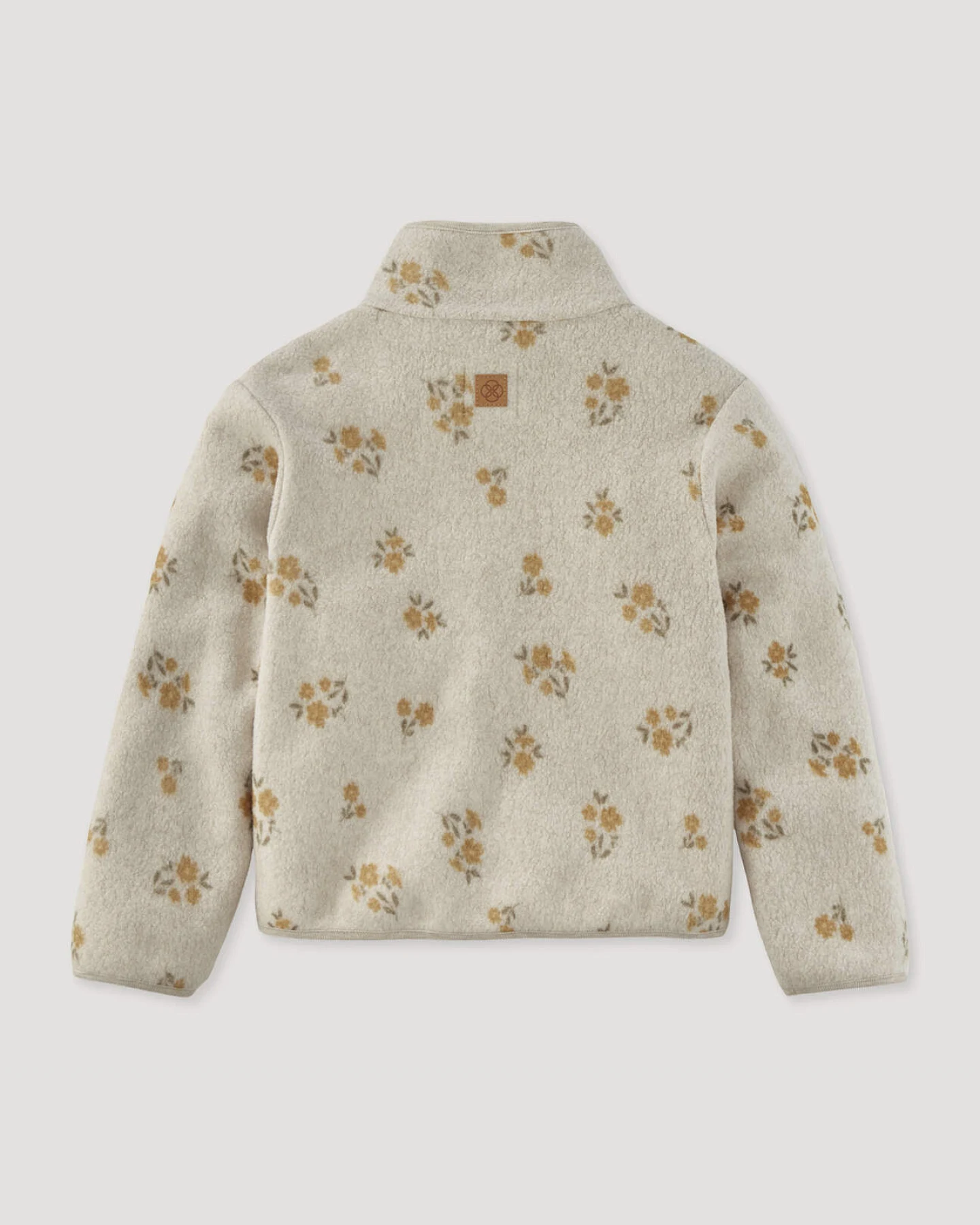 hessnatur Kinder Fleece Jacke aus Bio-Baumwolle - beige - Größe 98/104 – Ansicht 2