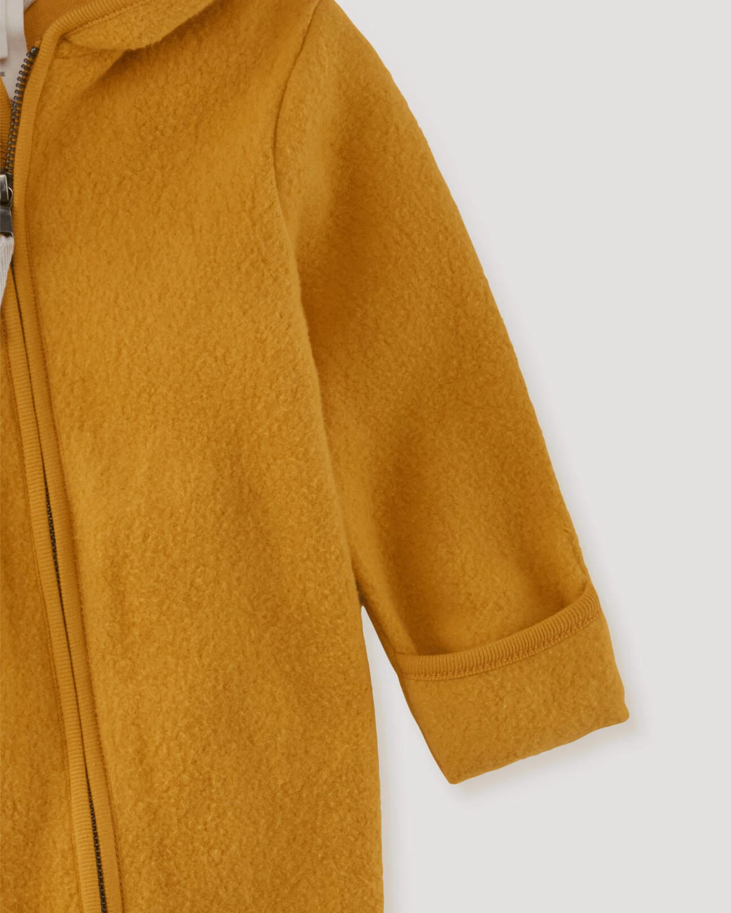 hessnatur Baby Fleece Overall aus Bio-Baumwolle - orange - Größe 50/56 – Ansicht 3