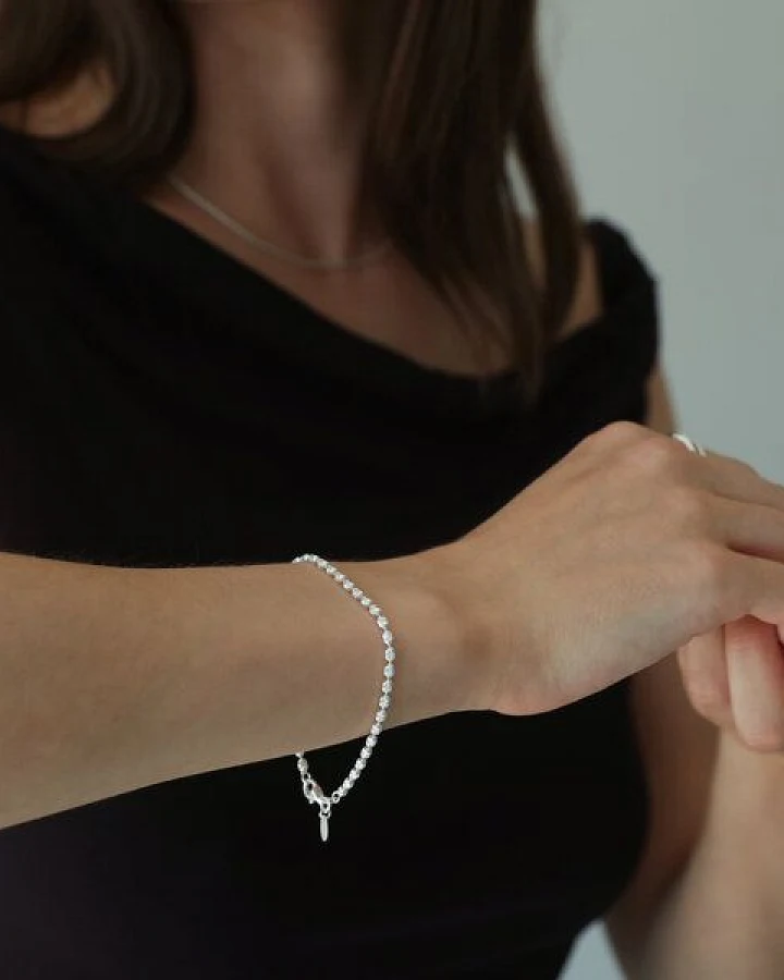 BELLYBIRD Jewellery Armband - Glitzerkette, 925 Sterlingsilber, vergoldet
