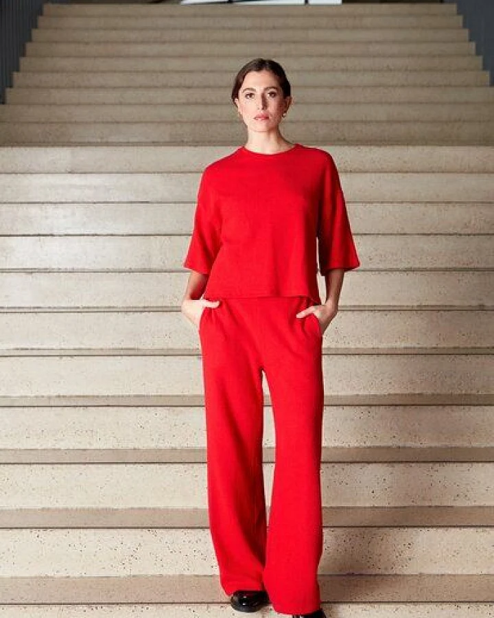 Givn Berlin Hose GBELSIE aus recycelter Baumwolle mit weitem Bein